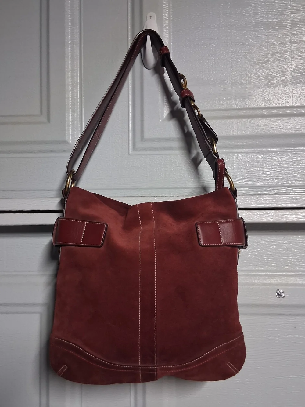 Coach chestnut suede